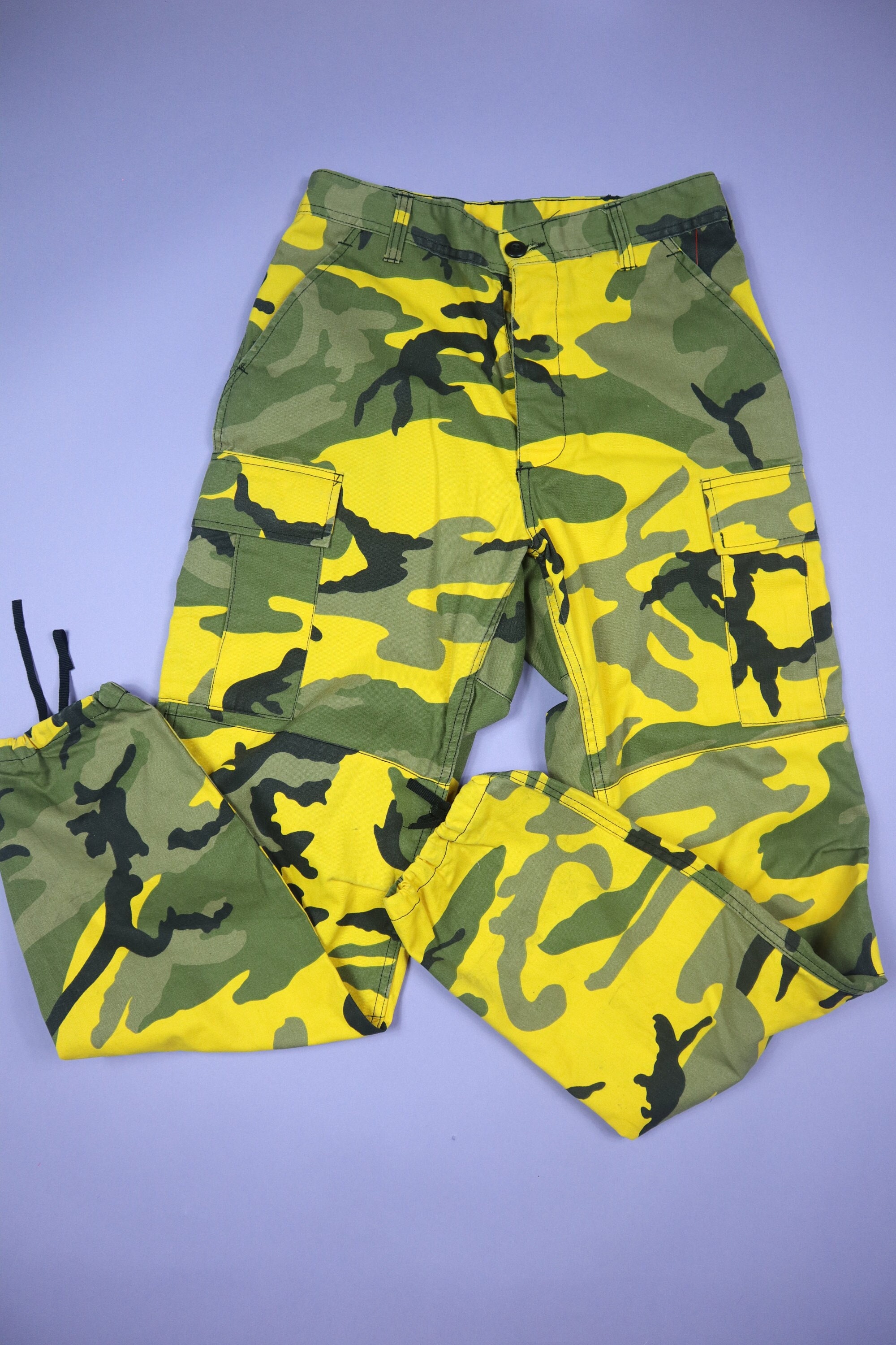 Yellow Camo Camouflage 1990's Y2K Vintage Cargo Pants - Etsy