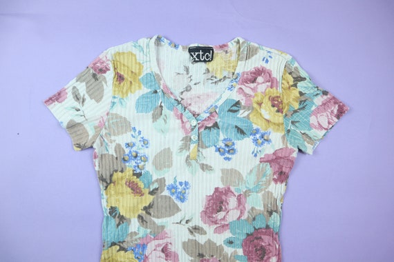 Colorful Floral 1990's Y2K Vintage Shirt - image 1