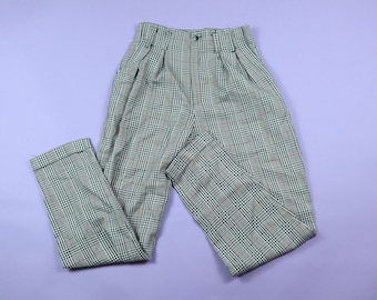 Houndstooth 1990's Vintage Trousers Pants