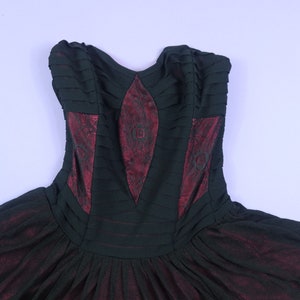 Betsey Johnson Collection Prom Lace Neon Pink Black Y2K Vintage Dress