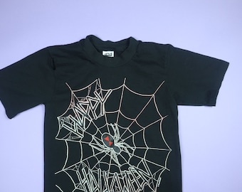 Vintage 1990's Spider X Spiderweb Goth Punk AOP Cotton T-shirt