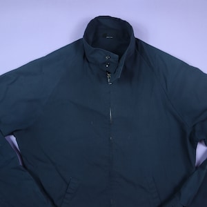 Navy Workwear Poplin 1990&#39;s Vintage Jacket