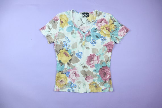 Colorful Floral 1990's Y2K Vintage Shirt - image 2