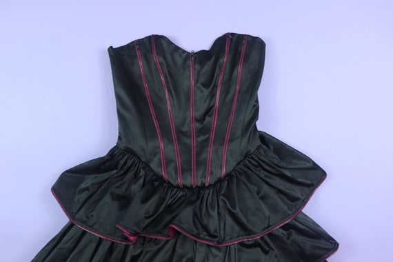 betsey johnson pink and black dress 1990s Rose Print Black Pink Satin Betsey Johnson Mini Dress – Breath Of the  Earth