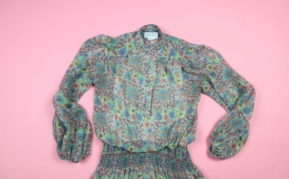 Jonathan Logan Floral 1970s Vintage Dress - image 2