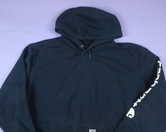 Carhartt Navy Y2K Zip Up Sweatshirt Hoodie