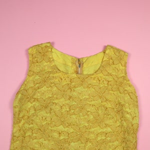 Yellow Lace 1970s Vintage Dress