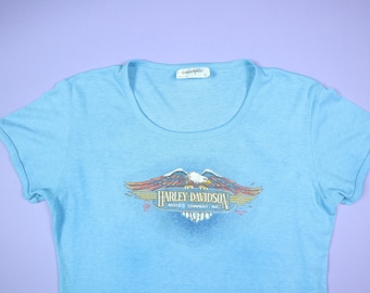 Vintage 70's Harley Davidson Motorcycles Flying Eagle Print Made