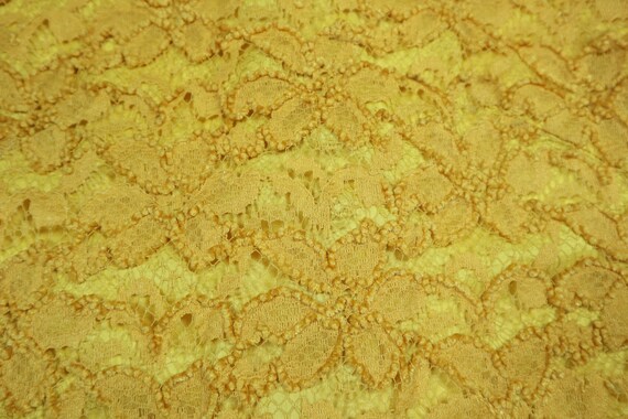 Yellow Lace 1970s Vintage Dress - image 3