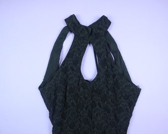 Goth Roberta Black Lace 1990&#39;s Y2K Vintage Dress