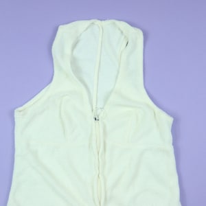 Terry Cloth High Tide From California White Onesie One Piece Skater 1980&#39;s Vintage Coverall