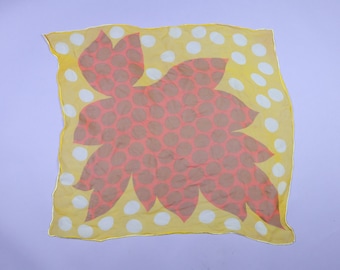 Floral Birds Purple Scarf Bandana All Over Print 1980's Scarf