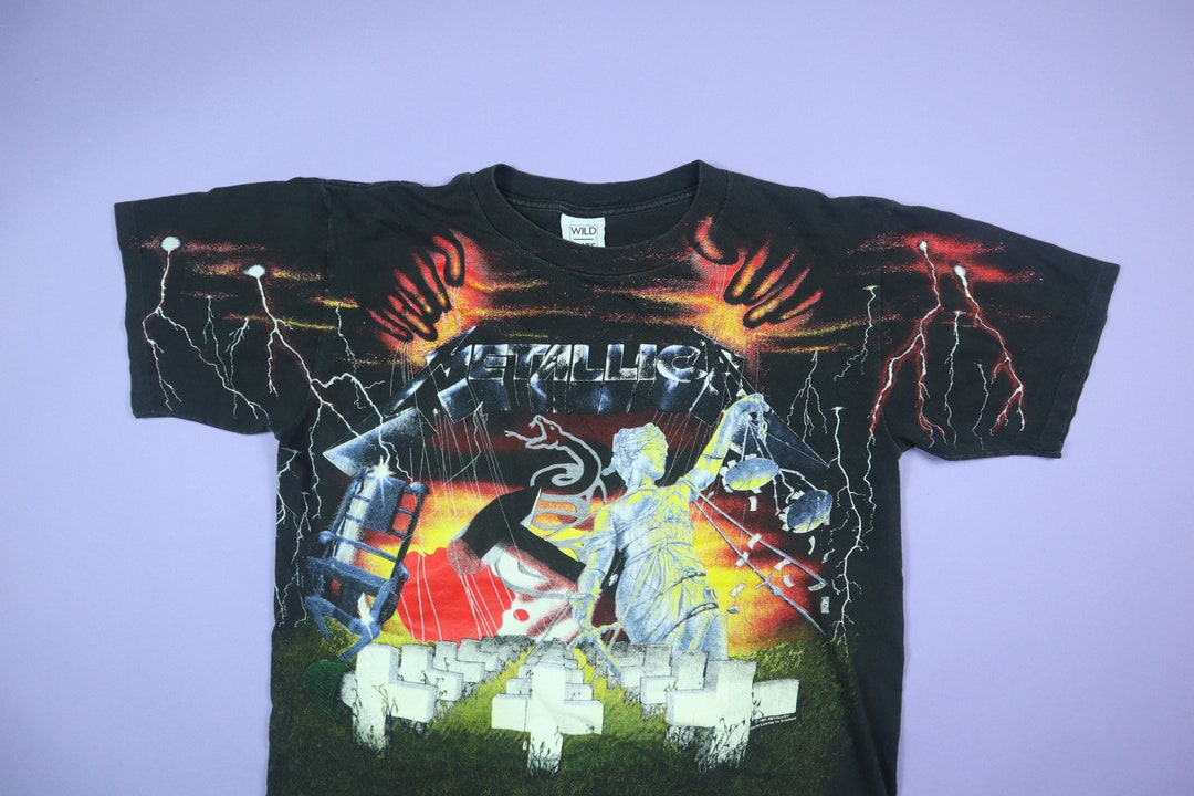 Metallica All Over Print 1991 Vintage Tshirt - Etsy