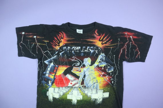 Metallica All Over Print 1991 Vintage Tshirt - image 1