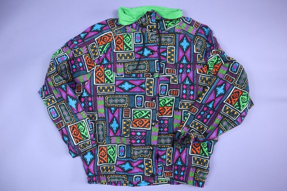 Neon Print Jantzen All Over Print 1990's Vintage … - image 3