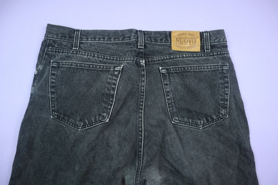 Nuovo Faded Black 1990's Vintage Denim Jeans Pants - image 4