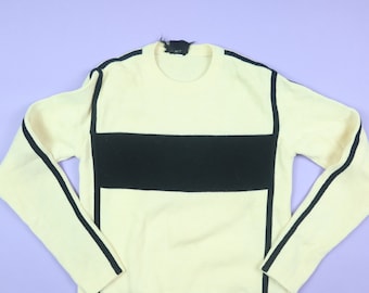 Maglia a righe nero bianco TESTA USA 1980's Vintage Sweater