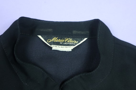 Marie Claire of California Black Sheer 1980's Vin… - image 6