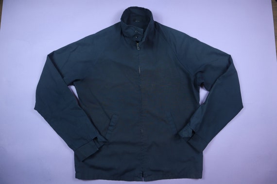 Navy Workwear Poplin 1990's Vintage Jacket - image 2