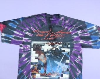 Pink Floyd Roger Waters Live Dark Side of The Moon Tie Dye Y2K Vintage T-shirt