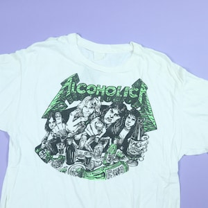 Metallica Alcoholica vintage Tshirt uit 1990
