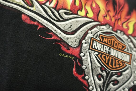 y2k❤️ Harley Davidson スカル ロゴ ホルターネック キャミ Harley Davidson Malaysia Fire Y2K 2003 T-shirt - Etsy