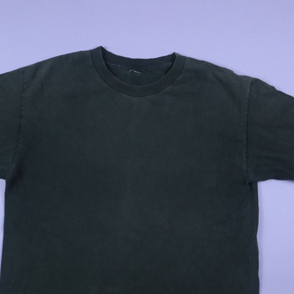 Black Blank 1990's Vintage Pocket T-Shirt