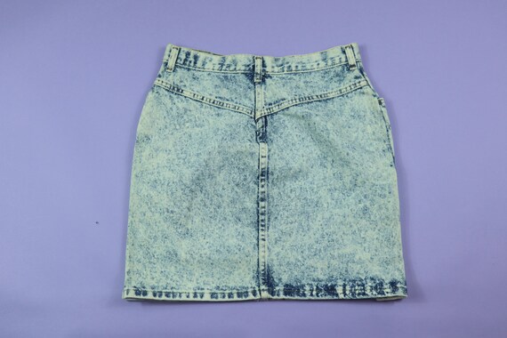 Mixed Blue Acid Wash Side Buttons 1990's Y2K Vint… - image 5