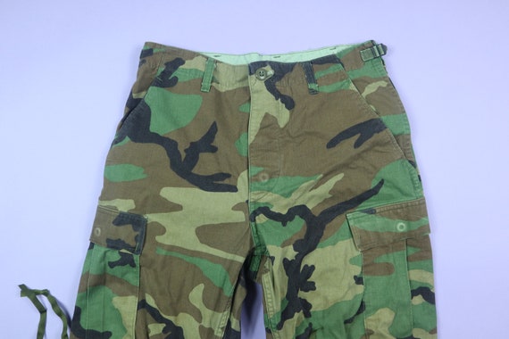 Green Camo Camouflage 1990's Y2K Vintage Cargo Pants - Gem