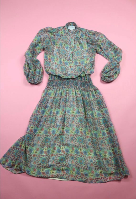 Jonathan Logan Floral 1970s Vintage Dress - image 10