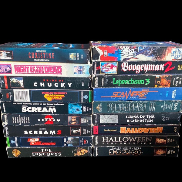 CHOOSE ONE! Horror Scary Movie 1980s 1990s Vintage Tape VHS