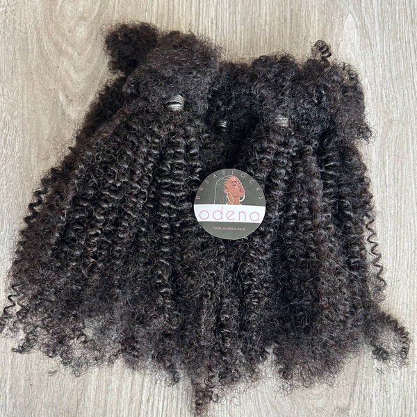 Afro Kinky Human Hair Bulk Curls  Hair for dreadlocks and braids  10 bundle 200g