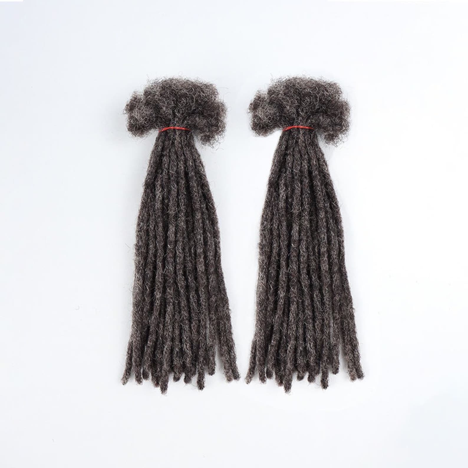 Salt and Pepper Grey Dreadlocks Extensions Made With Human Etsy UK