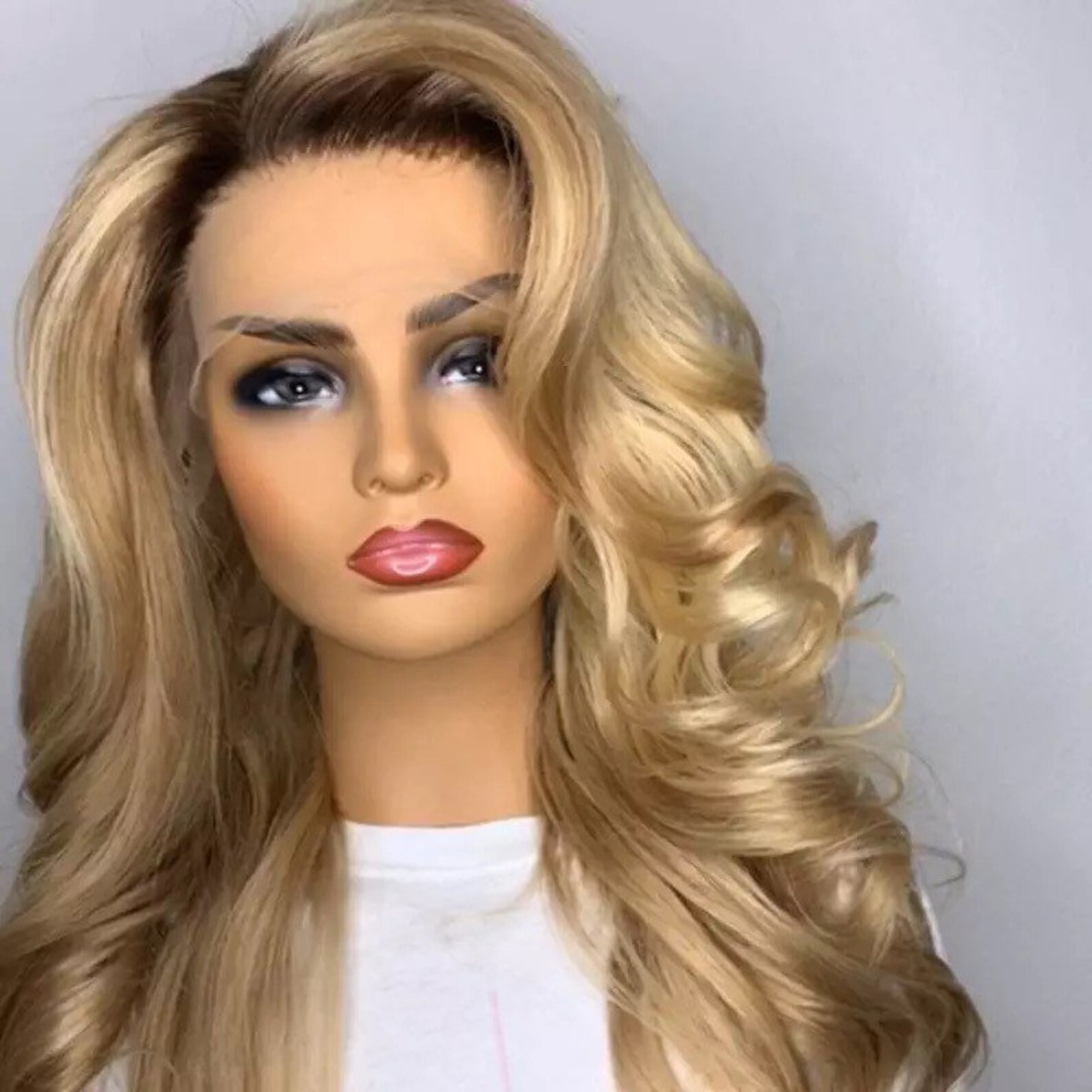 Blonde Virgin Human hair wig lace frontal wig Etsy