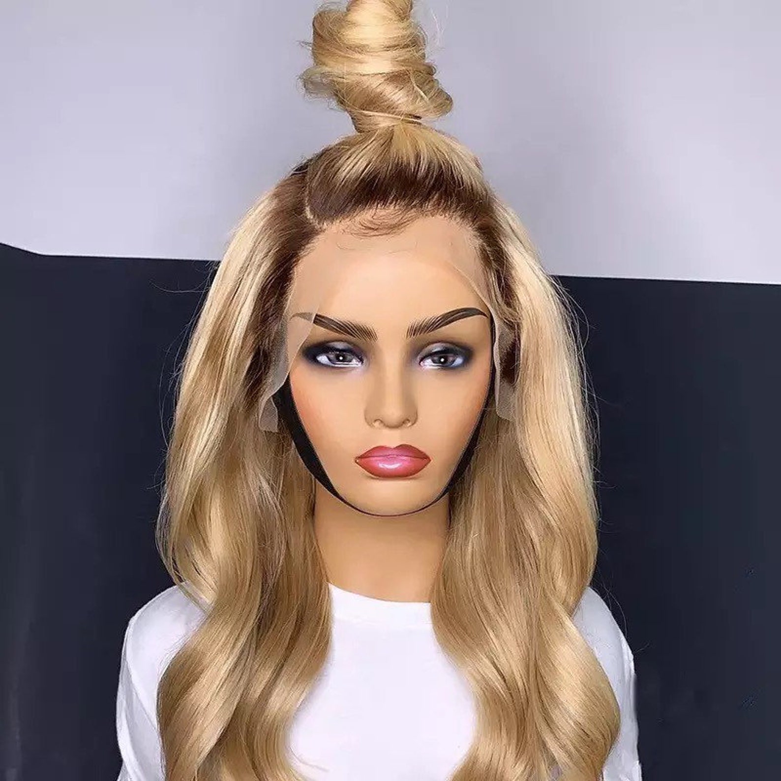 Blonde Virgin Human hair wig lace frontal wig Etsy