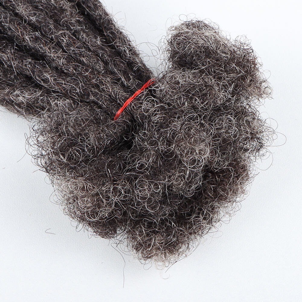 Salt and Pepper Grey Dreadlocks Extensions Made With Human Etsy UK