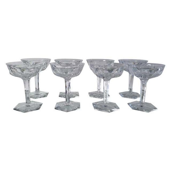 Coupe à Champagne Cristal de Baccarat Lot de 8