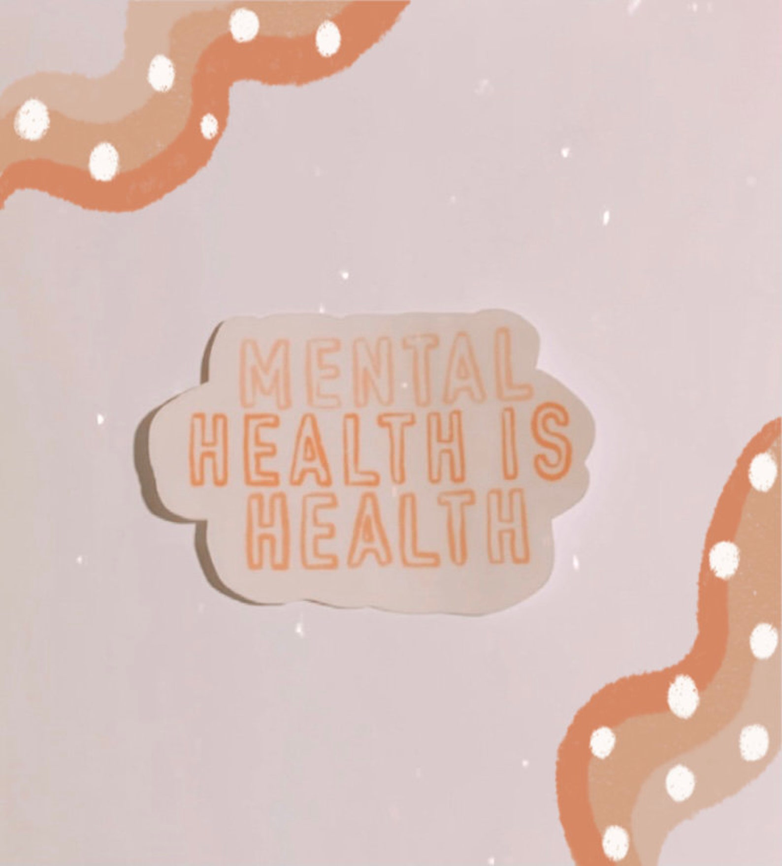 Light pink mental health matters bundle stickers 5x7 print | Etsy
