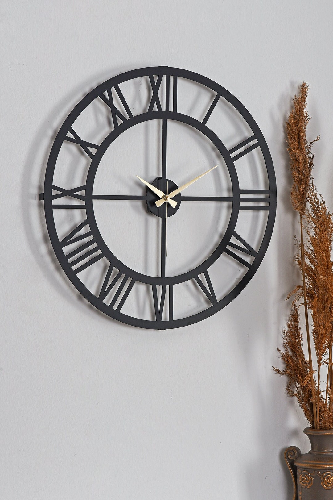 Rustic Metal Wall Clock for Home Decor Enthusiasts Classic Etsy