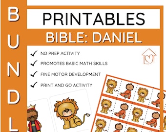 Daniel and the Lion's Den, Bible activity, Montessori Inspired, print at home, toddler, child, Sunday school project, DIY, printable