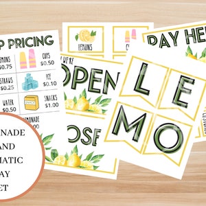 Lemonade Stand Dramatic Play Activity, Montessori Inspired, print at home, toddler, child, sensory bin, DIY, printable