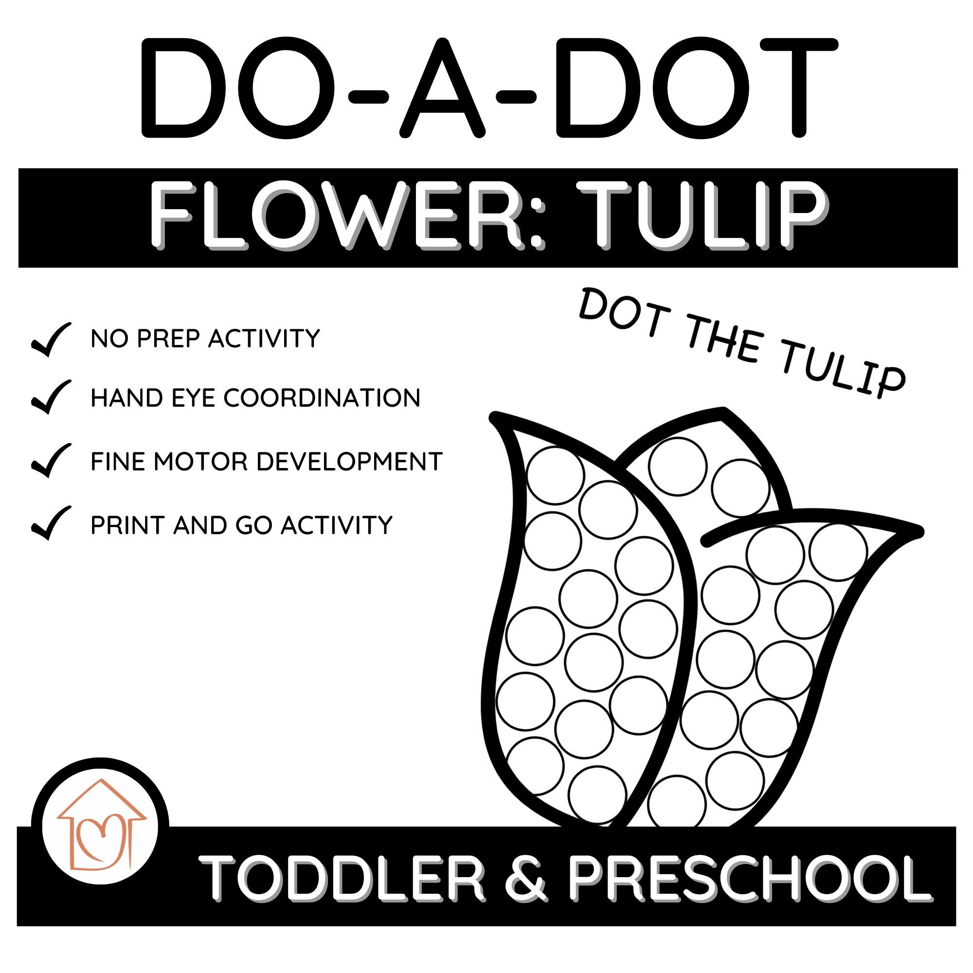 Tulip Do a Dot Activity Montessori Inspired Print at Home - Etsy New ...