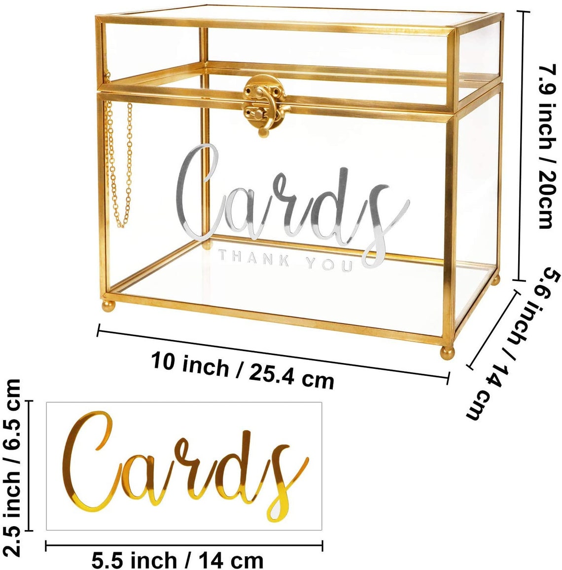 Decorative Boxes Wedding Card Box Clear Glass Plant Etsy