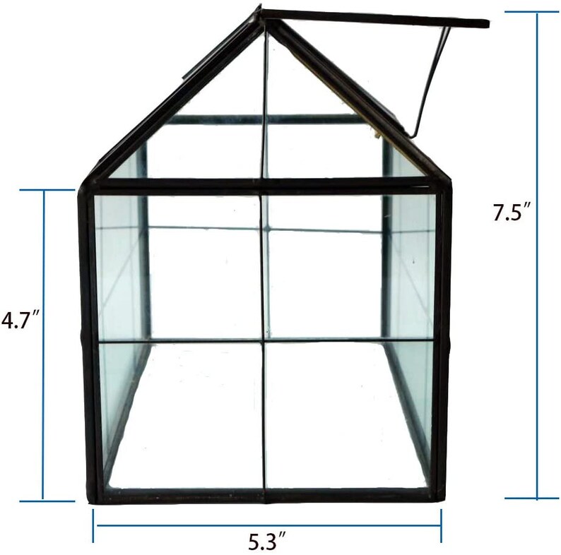 Glass Terrarium Glass Terrarium House Shape Geometric Etsy