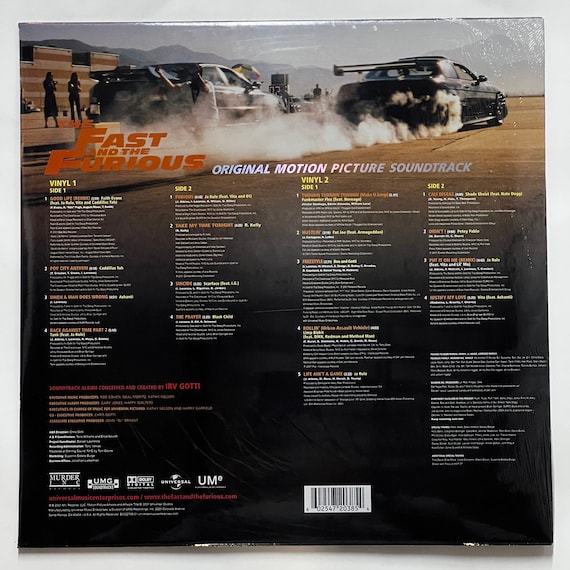The Fast and the Furious Soundtrack 2LP Vinyl Limited Black 12