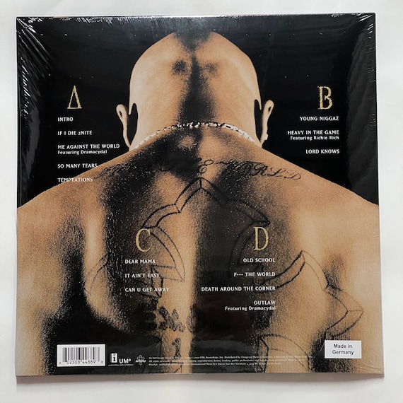 2pac Me Against the World 2LP Vinyl Limited Silver 12