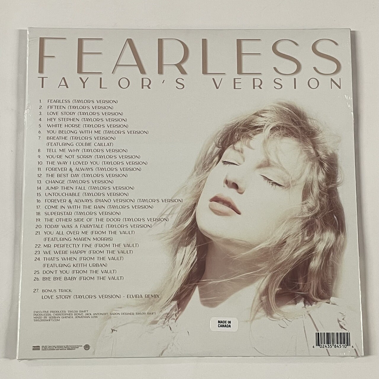 Taylor Swift Fearless 'taylor's Version' 3LP Vinyl Limited Black