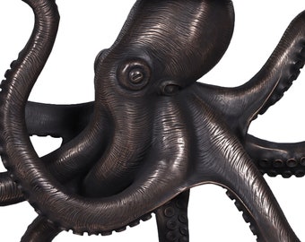 Octopus Console Imperial Bronze finish with black gloss wood frame 49"Lx12"Dx33"H