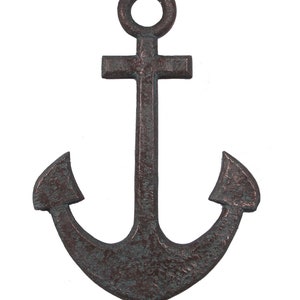 39″ Verde Bronze Finish Anchor Figure Fiberglass Resin