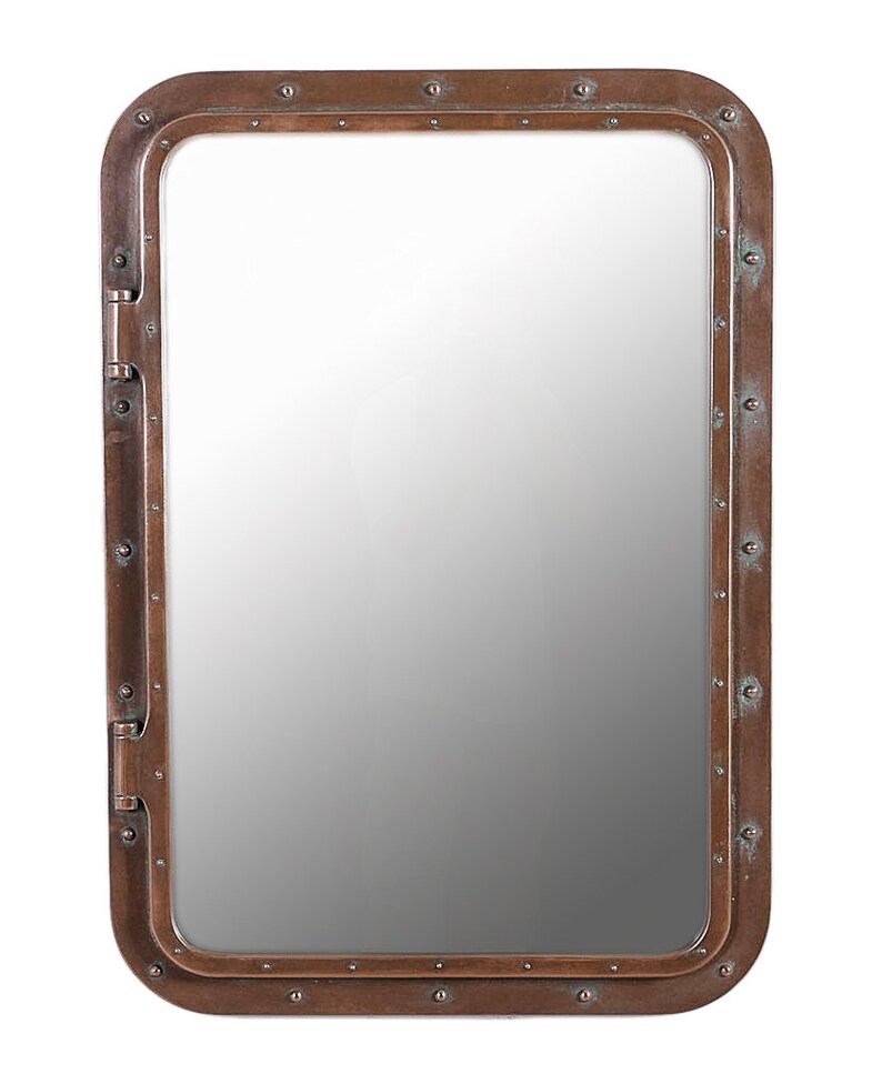 Rectangular Porthole Replica Mirror Verde Bronze Finish Etsy